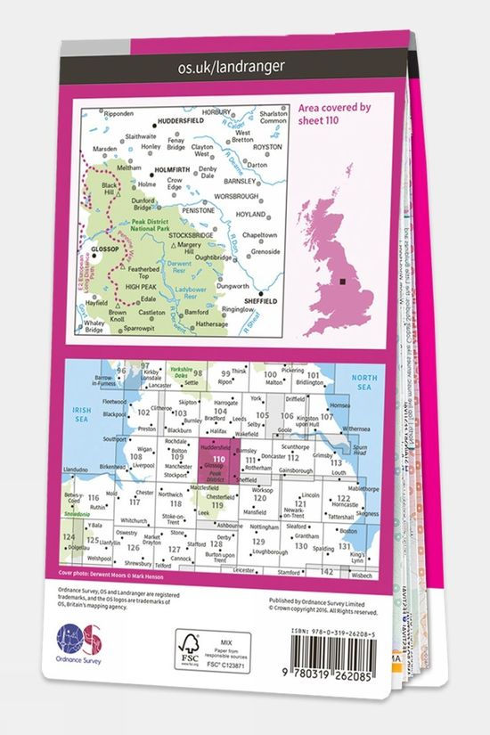 Active Landranger Map 110 Sheffield and Huddersfield 2 Active Landranger Map 110 Sheffield and Huddersfield