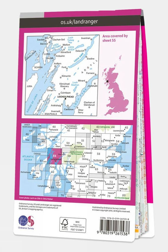 Active Landranger Map 55 Lochgilphead and Loch Awe 2 Active Landranger Map 55 Lochgilphead and Loch Awe
