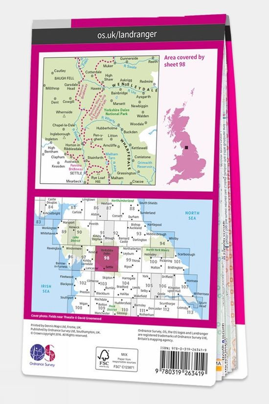 Landranger Map 98 Wensleydale and Upper Wharfedale 2 Landranger Map 98 Wensleydale and Upper Wharfedale