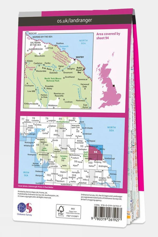 Landranger Map 94 Whitby and Esk Dale 2 Landranger Map 94 Whitby and Esk Dale