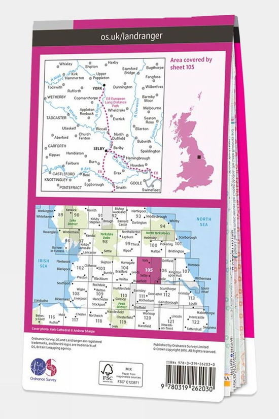 Landranger Map 105 York and Selby 2 Landranger Map 105 York and Selby